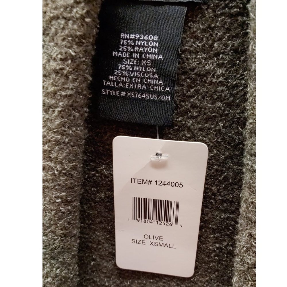 MAX & MIA Women The Essential Travel Cardigan Open Front Pockets --Olive - Picture 5 of 5